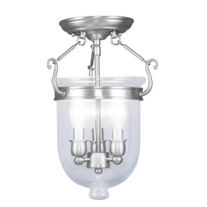 Livex Lighting Jefferson Ceiling Mount in Brushed Nickel 5061-91 - All