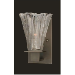 Toltec Lighting Apollo Wall Sconce 5.5' Fluted Italian Ice Glass 581-Gp-729 - All