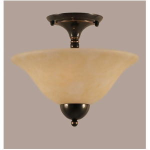 Toltec Lighting Semi-Flush 2 Bulbs 12' Amber Marble Glass 120-Bc-523 - All