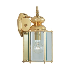 Livex Lighting Outdoor Basics Outdoor Wall Lantern in Polished Brass 2007-02 - All