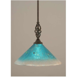 Toltec Lighting Elegante Mini Pendant 12' Teal Crystal Glass 80-Dg-448 - All