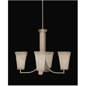 Toltec Lighting Apollo 4 Light Chandelier Frosted Crystal Glass 574-Gp-631 - All
