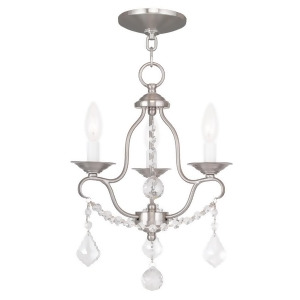 Livex Lighting Chesterfield Mini Chandelier in Brushed Nickel 6423-91 - All