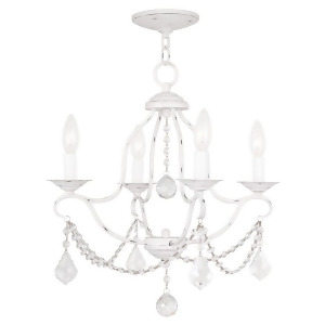 Livex Lighting Chesterfield Mini Chandelier in Antique White 6424-60 - All