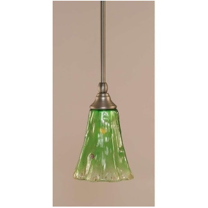 Toltec Lighting Stem Mini Pendant 5.5' Kiwi Green Crystal Glass 23-Bn-723 - All
