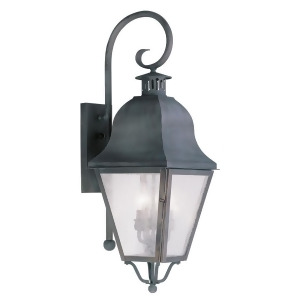 Livex Lighting Amwell Outdoor Wall Lantern in Charcoal 2555-61 - All