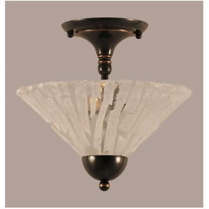 Toltec Lighting Semi-Flush 2 Bulbs 12' Italian Ice Glass 120-Bc-709 - All