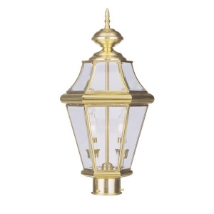 Livex Lighting Georgetown Outdoor Post Head in Polished Brass 2264-02 - All
