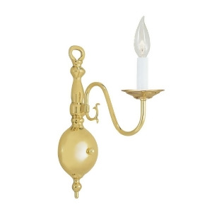 Livex Lighting Williamsburg Wall Sconce in Polished Brass 5001-02 - All