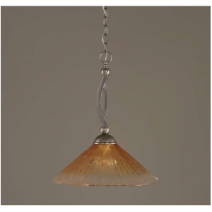 Toltec Lighting Bow Pendant 16' Amber Crystal Glass 271-Bn-710 - All