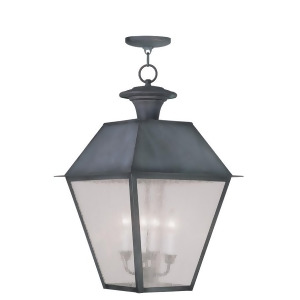 Livex Lighting Mansfield Outdoor Chain Hang in Charcoal 2174-61 - All
