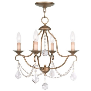 Livex Lighting Chesterfield Mini Chandelier in Antique Gold Leaf 6424-48 - All