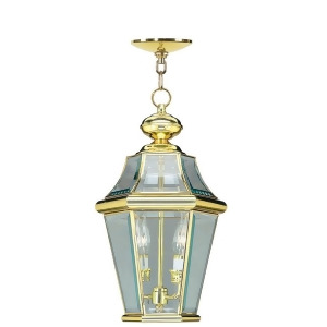 Livex Lighting Georgetown Outdoor Chain Hang in Polished Brass 2265-02 - All
