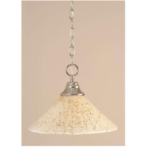 Toltec Lighting Chain Hung Pendant Chrome 12' Gold Ice Glass 10-Ch-702 - All