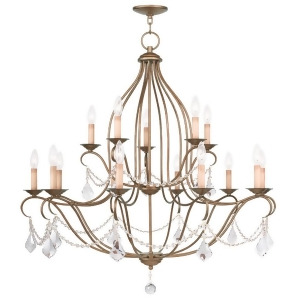 Livex Lighting Chesterfield Chandelier in Antique Gold Leaf 6429-48 - All