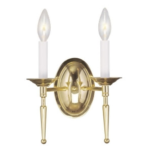 Livex Lighting Williamsburg Wall Sconce in Polished Brass 5122-02 - All