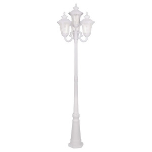 Livex Lighting Oxford Outdoor 4 Head Post in White 7869-03 - All