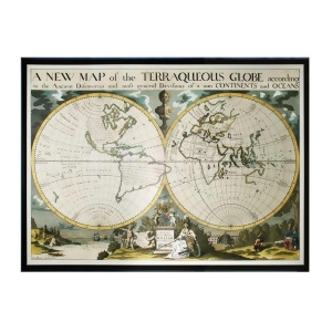 Sterling Industries Map of Terrqueous Globe Oxford 10222-S1 - All