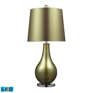 Dimond Dayton Led Table Lamp in Sigma Green . Polished Nickel D2225-led - All