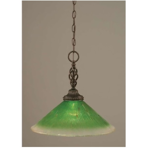 Toltec Lighting Elegante Pendant 16' Kiwi Green Crystal Glass 82-Dg-717 - All
