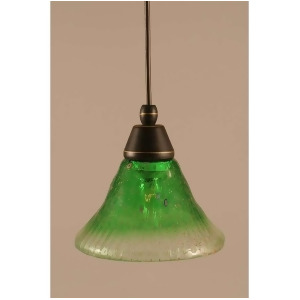 Toltec Lighting Cord Mini Pendant 7' Kiwi Green Crystal Glass 22-Dg-753 - All