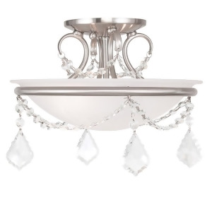 Livex Lighting Chesterfield/Pennington Ceiling Mount in Brushed Nickel 6523-91 - All