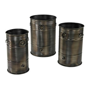 Sterling Industries Industrial Oil Drum Planters Set of 3 26-8668-S3 - All