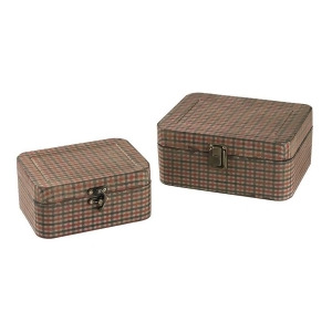 Sterling Industries Gingham Wrapped Boxes Set of 2 51-10107-S2 - All