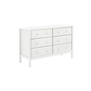 Davinci Jayden 6 Drawer Double Dresser in White M5966w - All