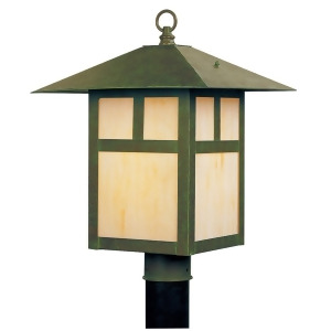Livex Lighting Montclair Mission Outdoor Post Head in Verde Patina 2134-16 - All
