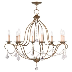 Livex Lighting Chesterfield Chandelier in Antique Gold Leaf 6428-48 - All