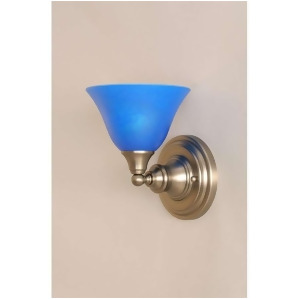 Toltec Lighting Wall Sconce Brushed Nickel 7' Blue Italian Glass 40-Bn-4155 - All