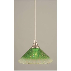 Toltec Lighting Stem Mini Pendant 10' Kiwi Green Crystal Glass 23-Bn-437 - All