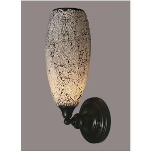 Toltec Lighting Wall Sconce Matte Black 15.5' Black Fusion Glass 40-Mb-416 - All