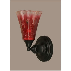 Toltec Lighting Wall Sconce 5.5' Fluted Raspberry Crystal Glass 40-Mb-726 - All