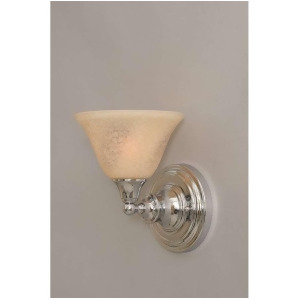 Toltec Lighting Wall Sconce Chrome Finish 7' Italian Marble Glass 40-Ch-508 - All