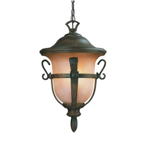 Kalco Tudor Outdoor 3 Light Medium Hanging Lantern Walnut 9396Wt - All