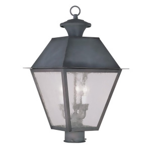 Livex Lighting Mansfield Outdoor Post Head in Charcoal 2169-61 - All