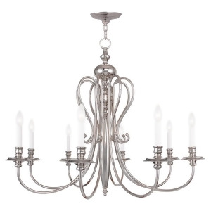 Livex Lighting Caldwell Chandelier in Polished Nickel 5168-35 - All