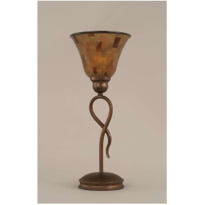 Toltec Lighting Leaf Table Lamp Bronze 7' Penshell Resin Shade 35-Brz-705 - All