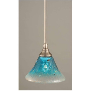 Toltec Lighting Stem Mini Pendant 7' Teal Crystal Glass 23-Bn-458 - All