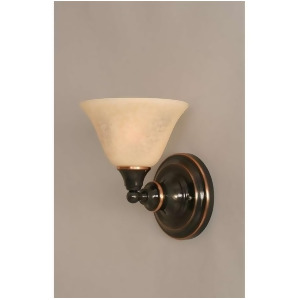 Toltec Lighting Wall Sconce Black Copper 7' Italian Marble Glass 40-Bc-508 - All