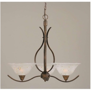 Toltec Lighting Swoop 3Light Chandelier 10' Frosted Crystal Glass 293-Brz-731 - All