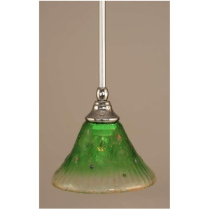 Toltec Lighting Stem Mini Pendant 7' Kiwi Green Crystal Glass 23-Ch-753 - All
