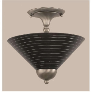 Toltec Lighting Semi-Flush 2 Bulbs 12' Charcoal Spiral Glass 120-Bn-442 - All