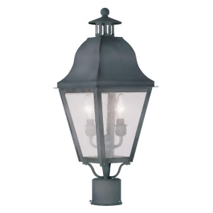 Livex Lighting Amwell Outdoor Post Head in Charcoal 2552-61 - All