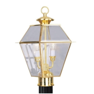 Livex Lighting Westover Outdoor Post Head in Polished Brass 2284-02 - All