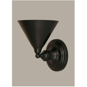 Toltec Lighting Wall Sconce Matte Black Finish 7' Metal Shade 40-Mb-421 - All