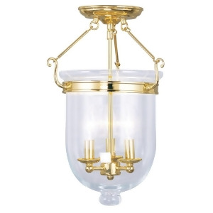 Livex Lighting Jefferson Ceiling Mount in Polished Brass 5062-02 - All