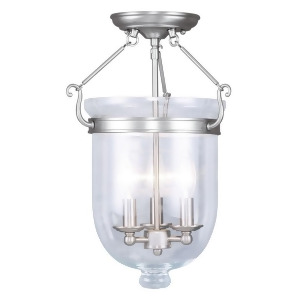 Livex Lighting Jefferson Ceiling Mount in Brushed Nickel 5062-91 - All
